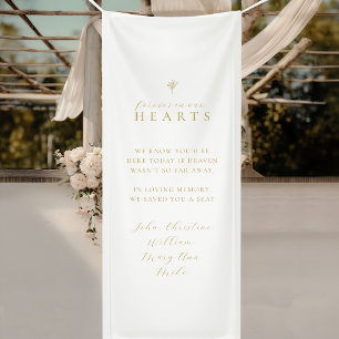 Forever in our Hearts! Floral Bouquet Wedding  Banner
