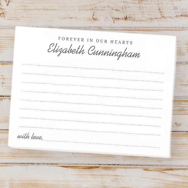 Forever In Our Hearts Funeral Chic Share a Memory Post-it Notes (Creator Uploaded)