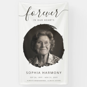 Forever in Our Hearts Funeral Memorial Banner