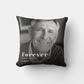 Forever In Our Hearts Funeral Memorial Photo Cushion