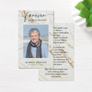 Forever In our Hearts Funeral Memorial Prayer 