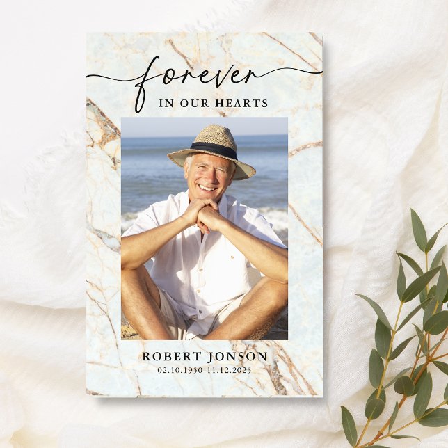 Forever In our Hearts Funeral Memorial Prayer Card (Creator Uploaded)