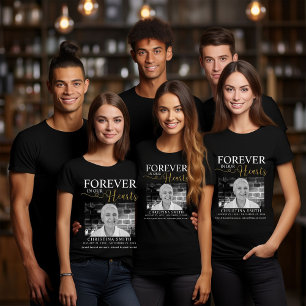 Forever in our hearts Funeral Photo Memorial Tri- Tri-Blend Shirt
