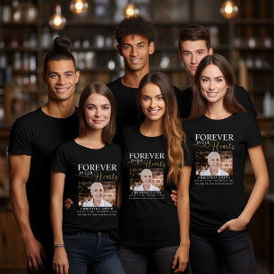 Forever in our hearts Funeral Photo Memorial  Tri- Tri-Blend Shirt