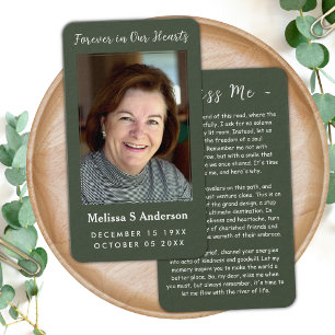 Forever in Our Hearts Funeral Prayer Photo Card