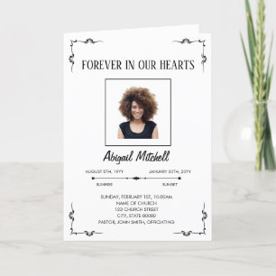 Forever In Our Hearts Funeral Program FP00014 Programme
