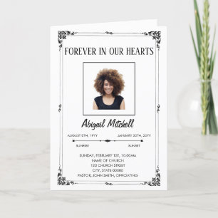 Forever In Our Hearts Funeral Program FP00015 Programme