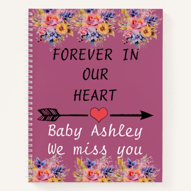 Forever in our hearts grief miscarriage journal (Front)