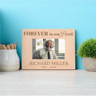 Forever in our hearts in loving memory etched frames