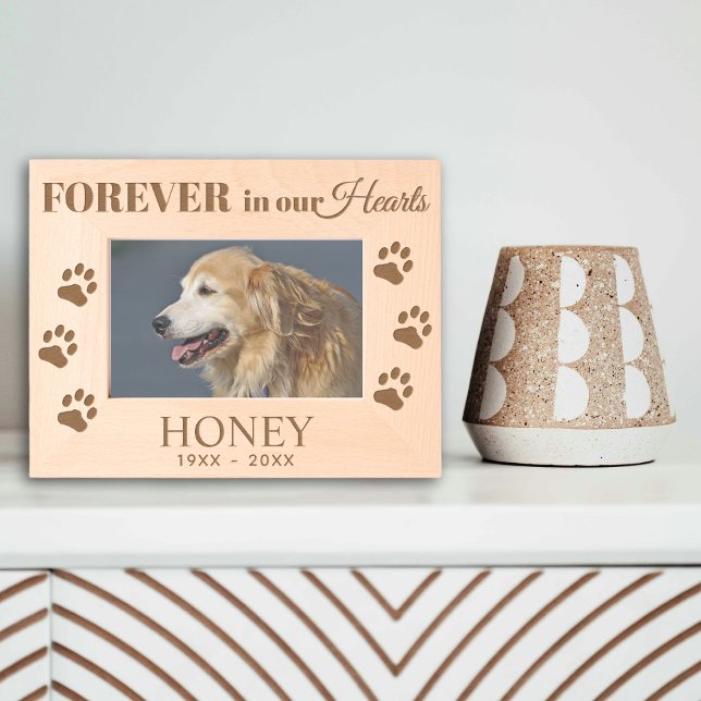 Forever in our hearts in loving memory pet etched frames (Creator Uploaded)