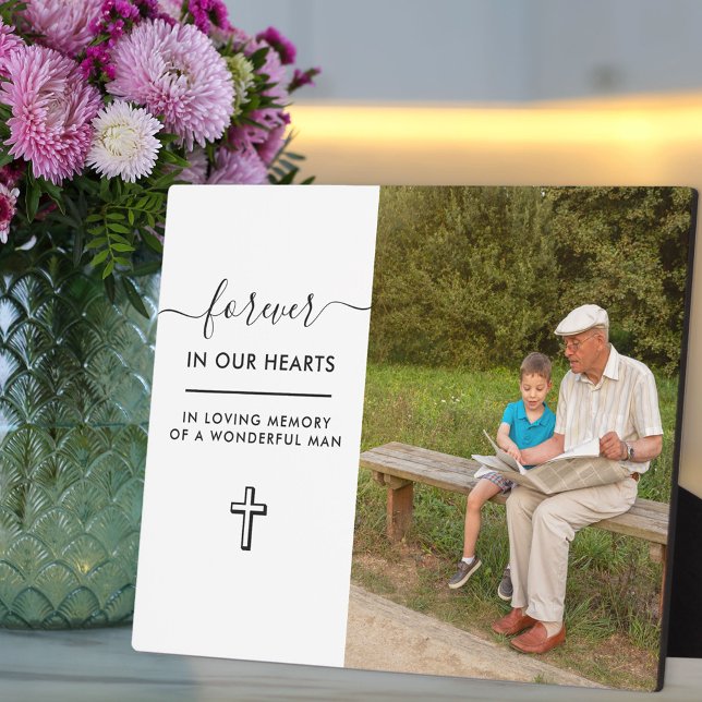 Forever in our Hearts In Loving Memory Photo Plaque (Creator Uploaded)