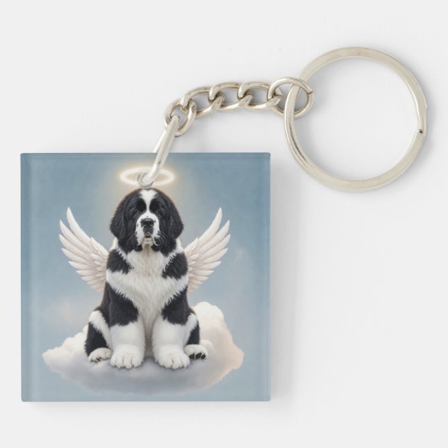 Forever in Our Hearts (Landseer) Key Ring (Back)