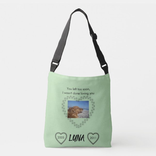 Forever In Our Hearts Lime Green Awareness Crossbody Bag (Front)