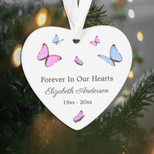 Forever In Our Hearts Memorial Butterflies Ornament