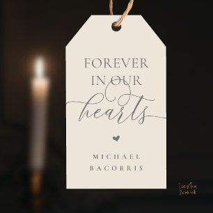 Forever in Our Hearts Memorial Candle Favour Custo Gift Tags