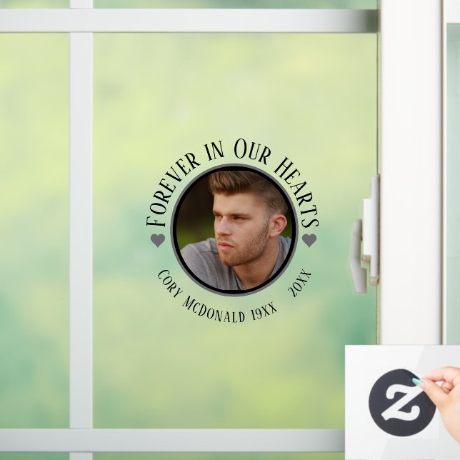 FOREVER IN OUR HEARTS MEMORIAL, CAR  WINDOW CLING (Home)