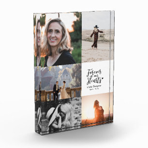 Forever in our Hearts Memorial Collage Photo Block