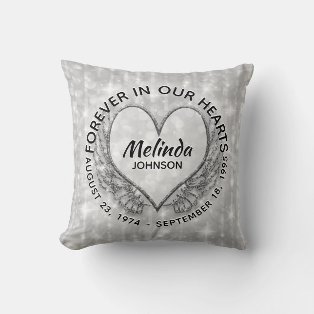 Forever in Our Hearts Memorial Cushion (Front)