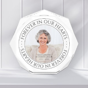Forever In Our Hearts Memorial Elegant Photo Block