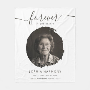 Forever in Our Hearts Memorial Keepsake Fleece Blanket