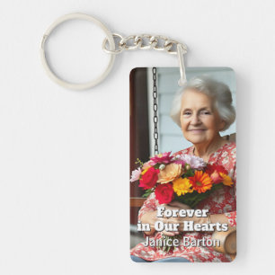 Forever in our Hearts Memorial Keepsake Photo Key Ring