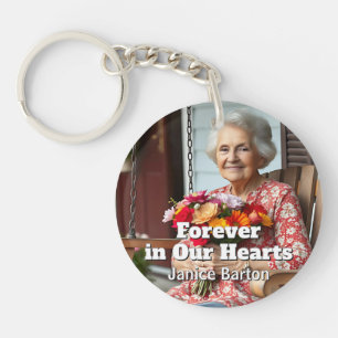 Forever in our Hearts Memorial Keepsake Photo Key Ring