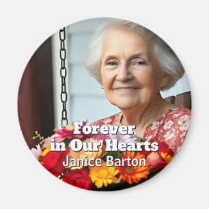 Forever in our Hearts Memorial Keepsake Photo Magnet