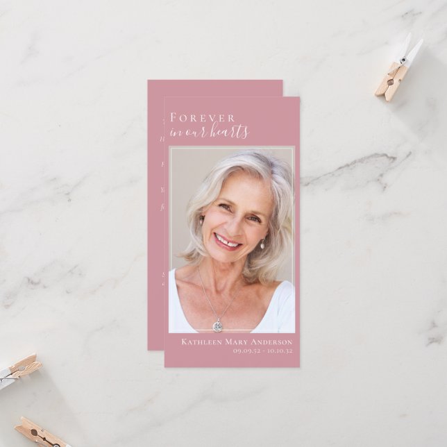 Forever in Our Hearts Memorial Large 8x4 Bookmark (Front/Back In Situ)