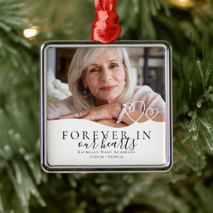 Forever in Our Hearts Memorial Metal Tree Decoration