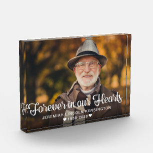 Forever in our Hearts Memorial Photo Block