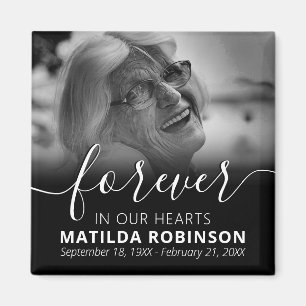Forever in our Hearts Memorial Photo Magnet