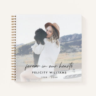 Forever in our Hearts Memorial Photo Memory Notebook