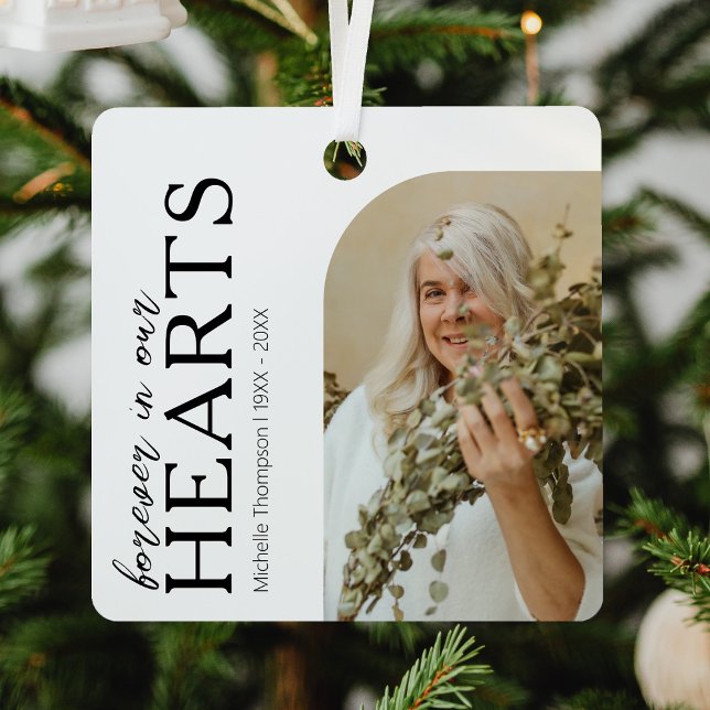 Forever in our Hearts Memorial Photo Metal Tree Decoration (Creator Uploaded)