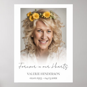 Forever in our Hearts Memorial Photo  Poster