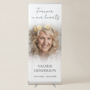 Forever in our Hearts Memorial Photo  Retractable Banner