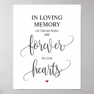 Forever In Our Hearts Memorial Sign v12