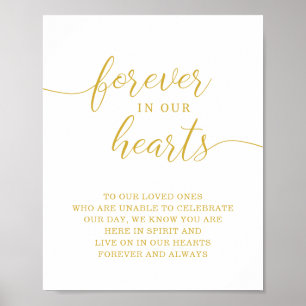 Forever in our hearts memorial wedding sign
