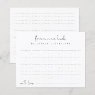 Forever In Our Hearts Modern Chic Attendance Card