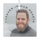 Forever in our Hearts Modern Overlay Photo  Glass 