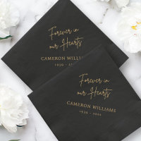 Forever in our hearts name date black funeral