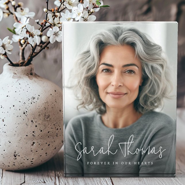 Forever in our hearts name memorial photo block (Forever in our hearts name memorial photo block)