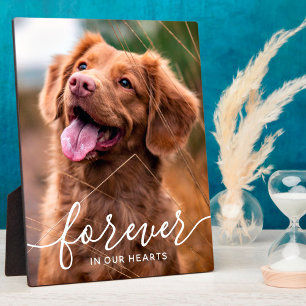 Forever in our Hearts Pet Memorial Dog Photo Plaque