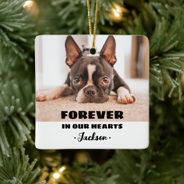 Forever In our Hearts Pet Memorial Ornament (Tree)