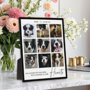 Forever In Our Hearts Pet Memorial Photo Collage Plaque