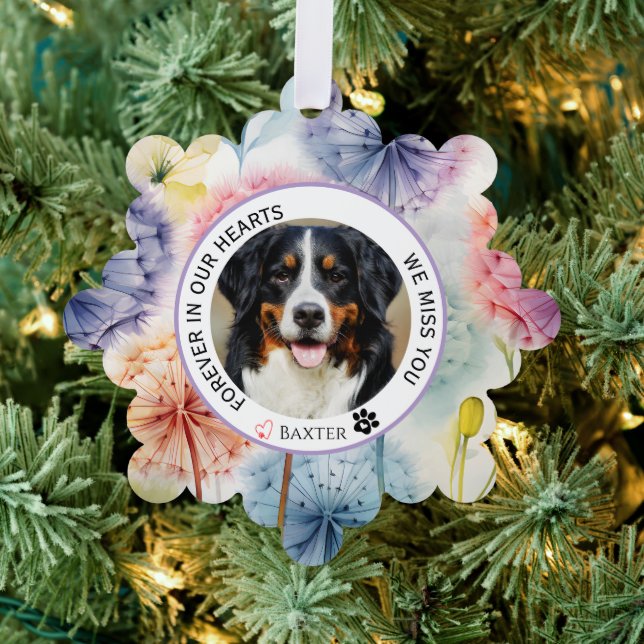 Forever in our hearts Pet Paper Ornament Card (Insitu (Tree))