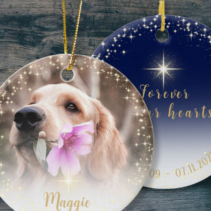 Forever in our hearts photo ceramic tree decoration