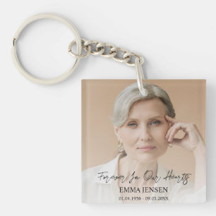 Forever In Our Hearts Photo Funeral Key Ring