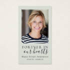 Forever in Our Hearts Photo Funeral Prayer Card