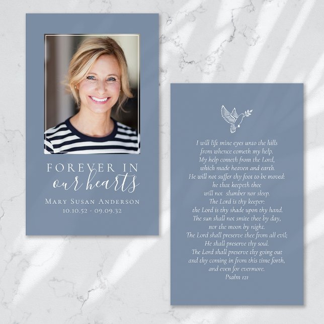 Forever in Our Hearts Photo Funeral Prayer Card (Creator Uploaded)