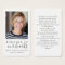 Forever in Our Hearts Photo Funeral Prayer Card